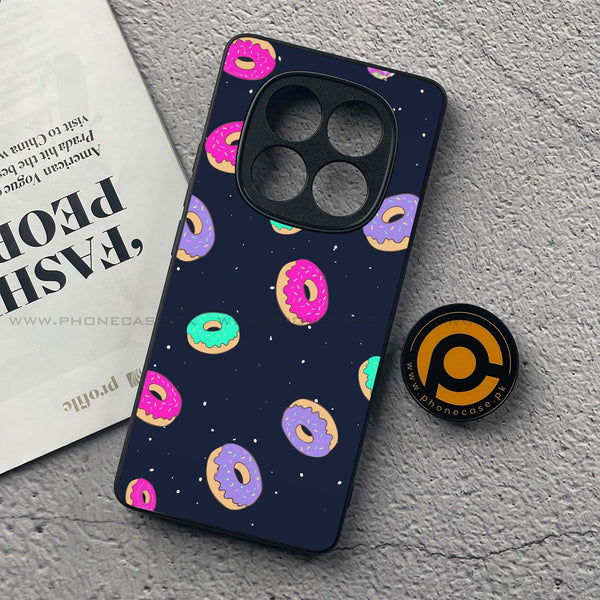 Redmi Note 14 Pro Plus 5G - Colorful Donuts - Premium Printed Glass soft Bumper Shock Proof Case CS-40579