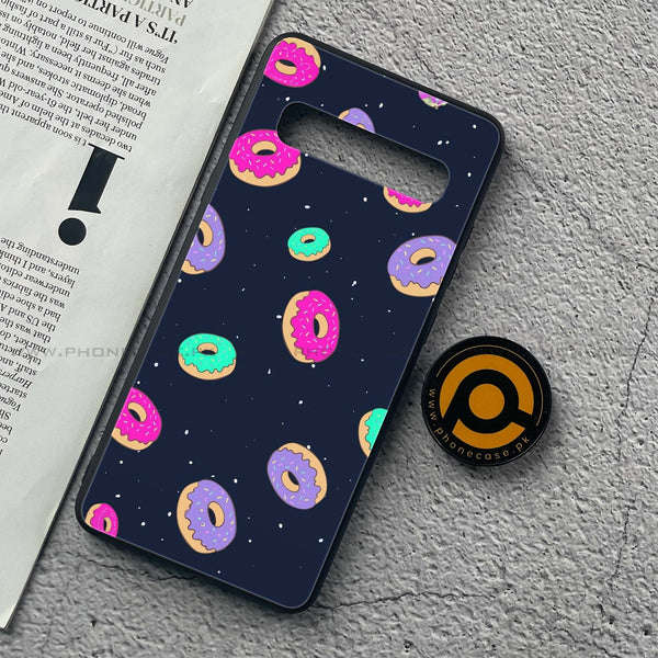 Samsung Galaxy S10 5G - Colorful Donuts - Premium Printed Glass soft Bumper Shock Proof Case