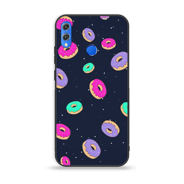 Huawei Honor 8X - Colorful Donuts - Premium Printed Glass soft Bumper Shock Proof Case