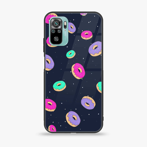 Xiaomi Redmi Note 10 - Colorful Donuts - Premium Printed Glass soft Bumper shock Proof Case