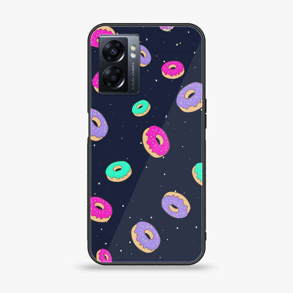 Oppo A77 4G - Colorful Donuts -  Premium Printed Metal soft Bumper shock Proof Case