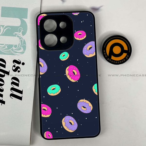 Vivo Y28 - Colorful Donuts - Premium Printed Glass soft Bumper shock Proof Case