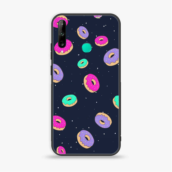 Huawei Y7p - Colorful Donuts - Premium Printed Glass soft Bumper Shock Proof Case