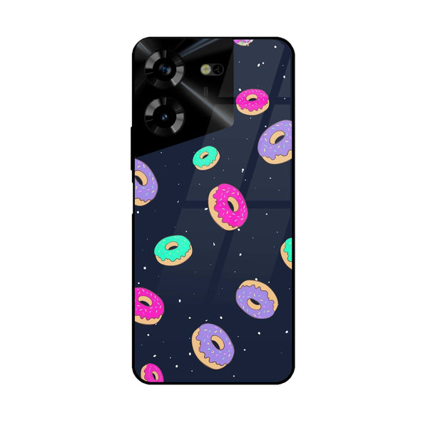 Tecno Pova 5 Pro - Colorful Donuts -  Premium Printed Metal soft Bumper shock Proof Case