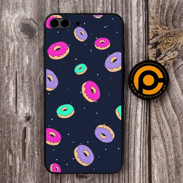 iPhone 7 Plus - Colorful Donuts - Premium Metal Printed soft Bumper shock Proof Case