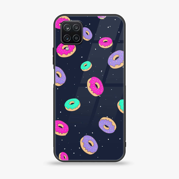 Samsung Galaxy A12 - Colorful Donuts - Premium Printed Glass Case