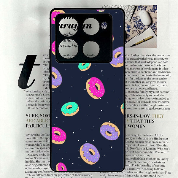Infinix Note 40 Pro Plus - Colorful Donuts - Premium Metal Printed soft Bumper shock Proof Case