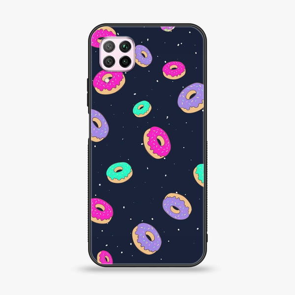 Huawei Nova 7i - Colorful Donuts - Premium Printed Glass soft Bumper shock Proof Case