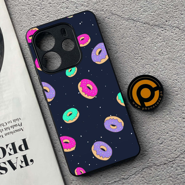 Xiaomi Redmi Note 14 - Colorful Donuts - Premium Printed Glass soft Bumper Shock Proof Case
