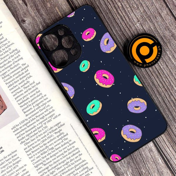 Xiaomi Redmi 12 - Colorful Donuts - Premium Printed Glass soft Bumper Shock Proof Case CS-9736