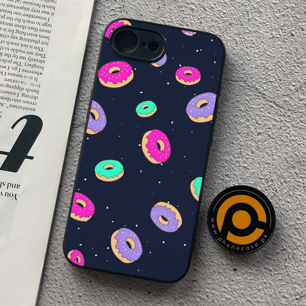 iPhone 16e - Colorful Donuts - Premium Metal  Printed soft Bumper shock Proof Case