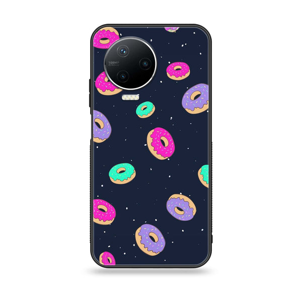 Infinix Note 12 Pro - Colorful Donuts - Premium Printed Glass soft Bumper Shock Proof Case