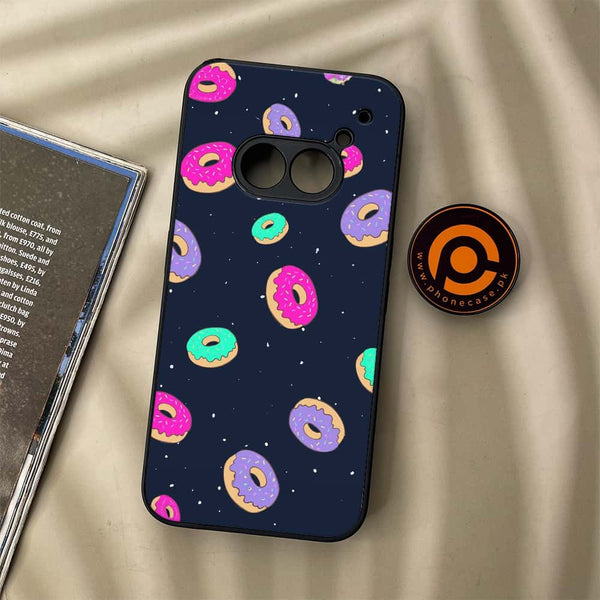 Nothing Phone (2a) - Colorful Donuts - Premium Metal Printed soft Bumper Shock Proof Case