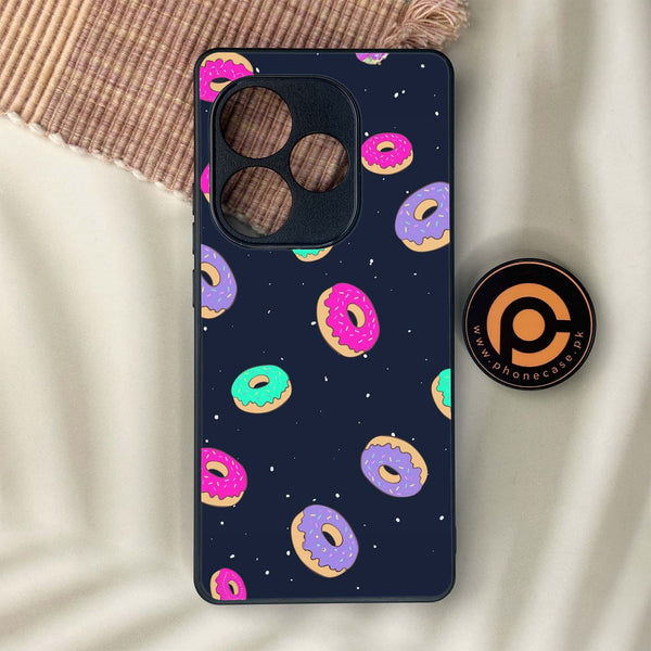 Realme GT 6 - Colorful Donuts - Premium Metal Printed soft Bumper shock Proof Case