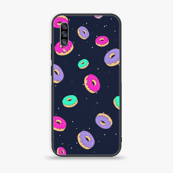 Galaxy A50 - Colorful Donuts - Premium Printed Glass soft Bumper shock Proof Case