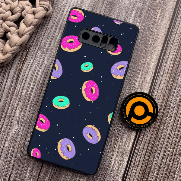 Samsung Galaxy Note 8 - Colorful Donuts - Premium Metal Printed soft Bumper shock Proof Case  CS-42795