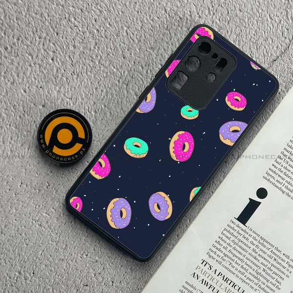 Samsung Galaxy S20 Ultra - Colorful Donuts - Premium Metal  Printed soft Bumper shock Proof Case
