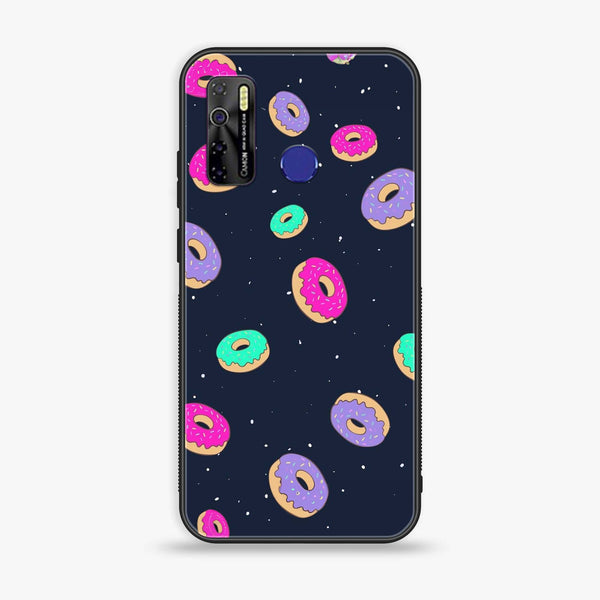 Tecno Camon 15 - Colorful Donuts - Premium Printed Glass soft Bumper shock Proof Case