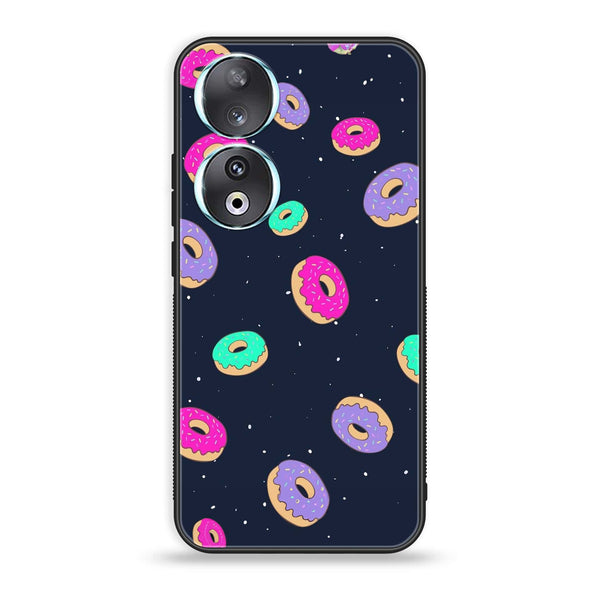 Huawei Honor 90 - Colorful Donuts - Premium Printed Glass soft Bumper Shock Proof Case