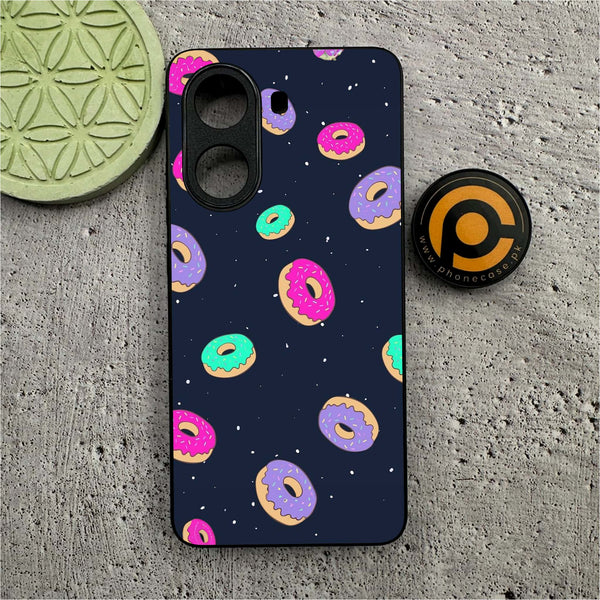 Xiaomi Redmi Turbo 4 - Colorful Donuts -  Premium Printed Metal soft Bumper shock Proof Case