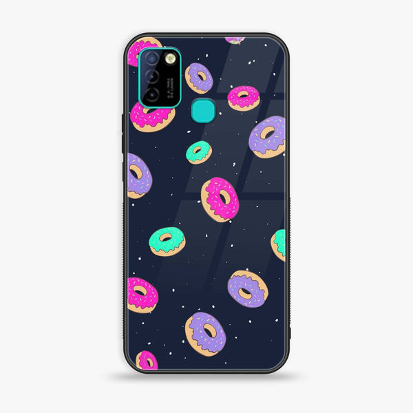 Infinix Hot 10 Lite - Colorful Donuts - Premium Printed Glass soft Bumper Shock Proof Case