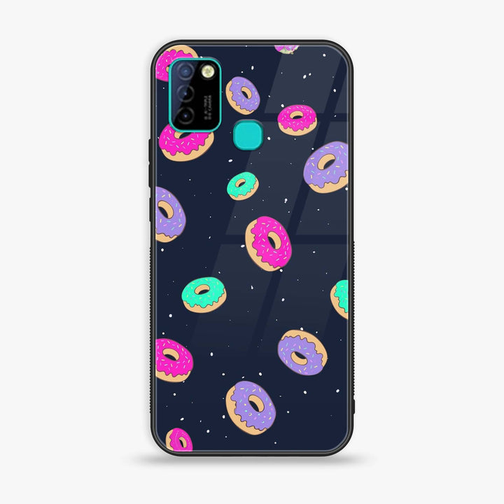 Infinix Hot 10 Lite - Colorful Donuts - Premium Metal Printed soft Bumper Shock Proof Case