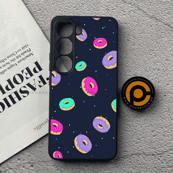 Vivo V40 Lite (IDN) - Colorful Donuts - Premium Metal Printed soft Bumper Shock Proof Case