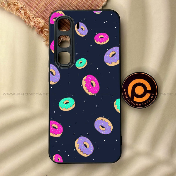 Infinix Hot 60 Pro - Colorful Donuts - Premium Metal Printed soft Bumper shock Proof Case