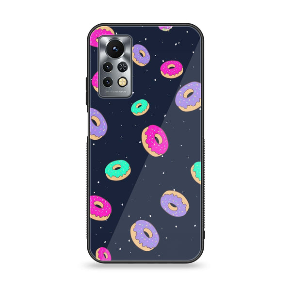 Infinix Note 11s - Colorful Donuts - Premium Printed Glass soft Bumper Shock Proof Case