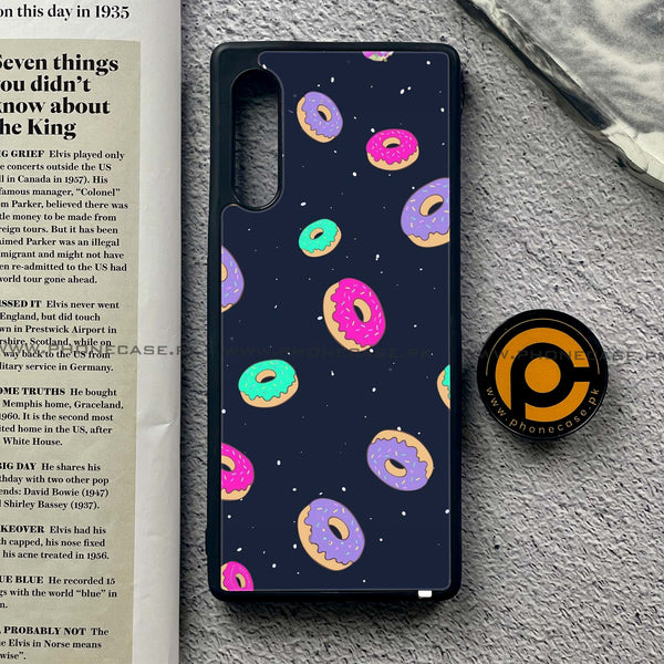 LG G9 - Colorful Donuts - Premium Metal Printed soft Bumper shock Proof Case