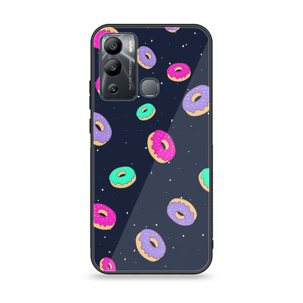 Infinix Hot 12i - Colorful Donuts - Premium Printed Glass soft Bumper Shock Proof Case