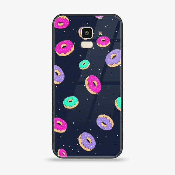 Samsung Galaxy J6 (2018) - Colorful Donuts - Premium Printed Glass soft Bumper Shock Proof Case