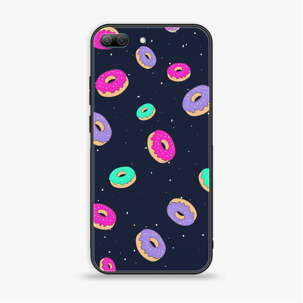 Huawei Honor 9 Lite - Colorful Donuts - Premium Printed Glass soft Bumper Shock Proof Case