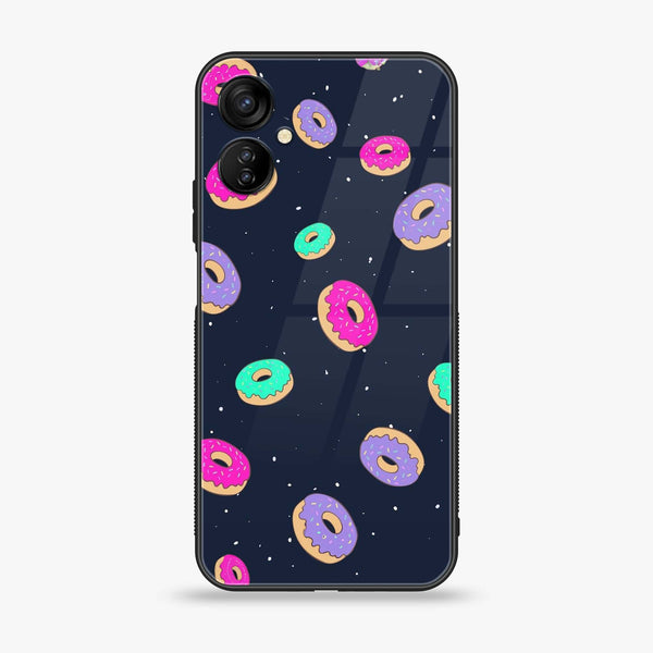 Tecno Spark 9T - Colorful Donuts - Premium Printed Glass soft Bumper shock Proof Case