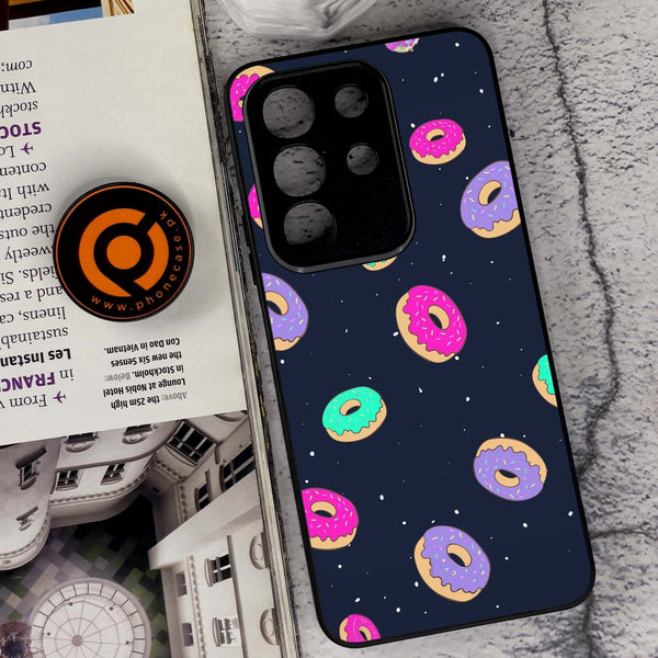 Vivo Y29 4G - Colorful Donuts - Premium Metal Printed soft Bumper Shock Proof Case