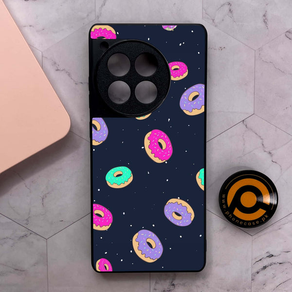 OnePlus 12R - Colorful Donuts - Premium Metal Printed soft Bumper shock Proof Case