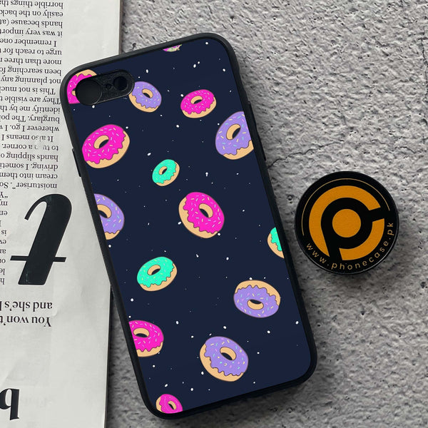 iPhone 7/8 - Colorful Donuts - Premium Metal  Printed soft Bumper shock Proof Case
