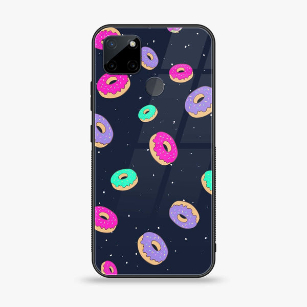 Realme C25Y - Colorful Donuts -  Premium Printed Metal soft Bumper shock Proof Case