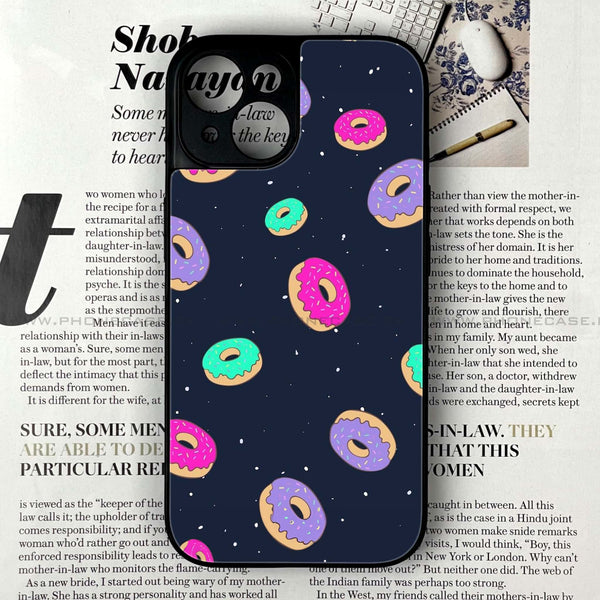 iPhone 13 Mini - Colorful Donuts - Premium Metal Printed soft Bumper shock Proof Case
