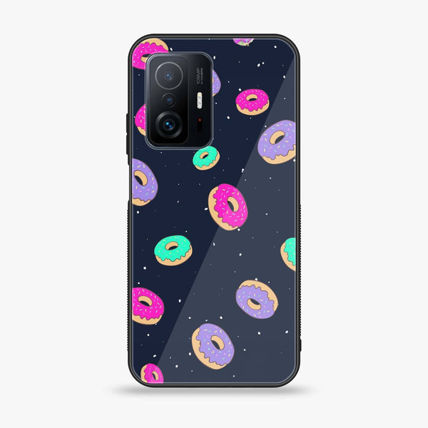 Xiaomi 11T - Colorful Donuts - Premium Printed Glass soft Bumper Shock Proof Case