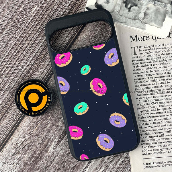 Google Pixel 9 Pro - Colorful Donuts - Premium Printed Glass soft Bumper shock Proof Case