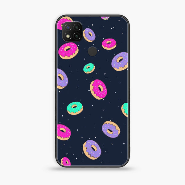 Xiaomi Redmi 9C - Colorful Donuts -  Premium Printed Metal soft Bumper shock Proof Case