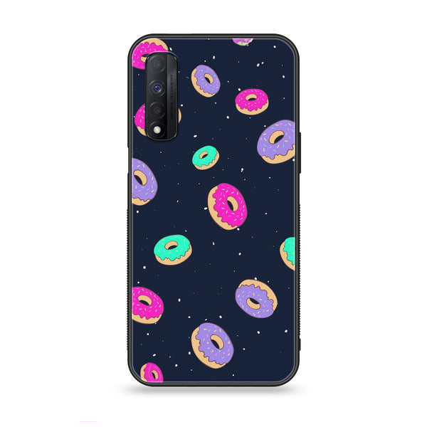 Realme Narzo 30 - Colorful Donuts  - Premium Printed Glass Case