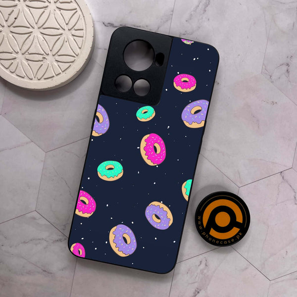 OnePlus 10R -   Colorful Donuts  - Premium Metal Printed soft Bumper shock Proof Case