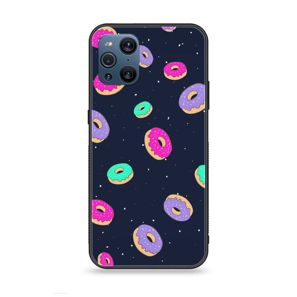 Oppo Find X3 - Colorful Donuts - Premium Printed Glass Case