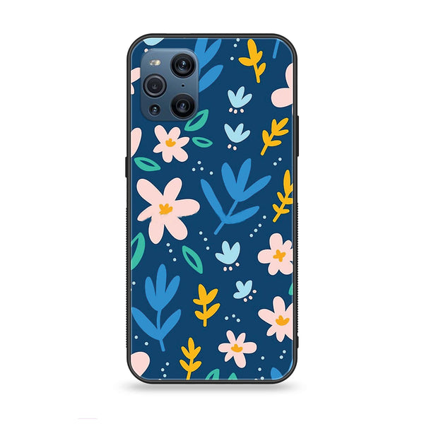 Oppo Find X3 - Colorful Flowers - Premium Printed Glass Case