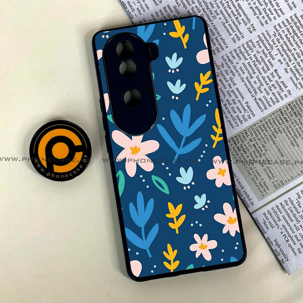 Vivo V40e - Colorful Flowers - Premium Metal Printed soft Bumper shock Proof Case CS-42223