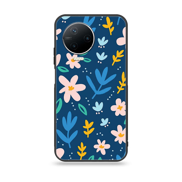 Infinix Note 12 Pro - Colorful Flowers - Premium Printed Glass soft Bumper Shock Proof Case