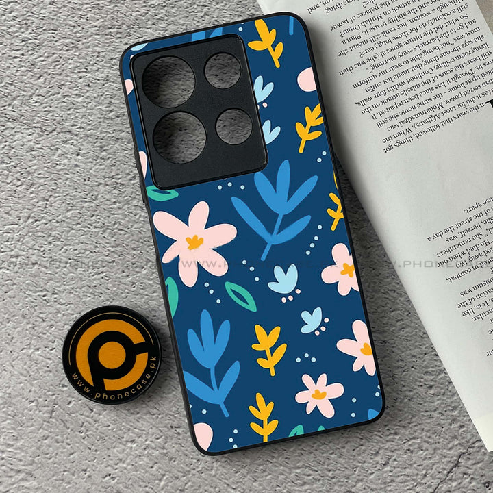 Infinix Note 30 - Colorful Flowers - Premium Printed Glass soft Bumper shock Proof Case