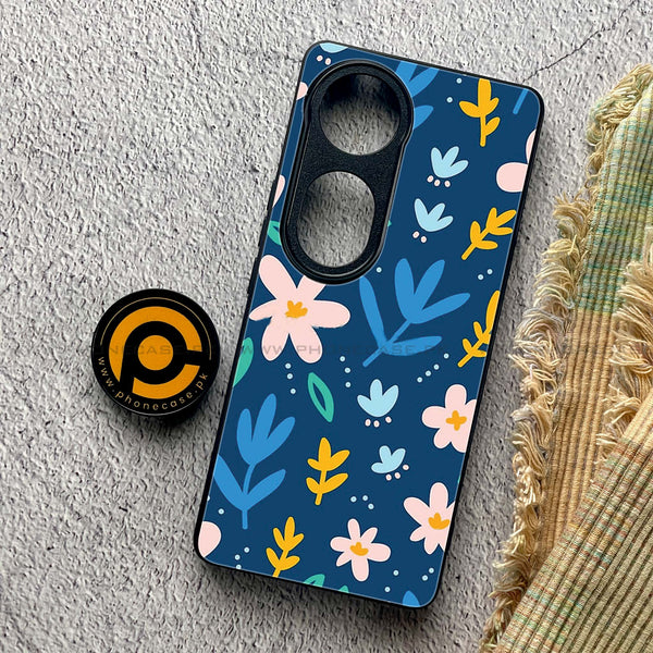 Vivo V40 Pro - Colorful Flowers - Premium Metal Printed soft Bumper shock Proof Case